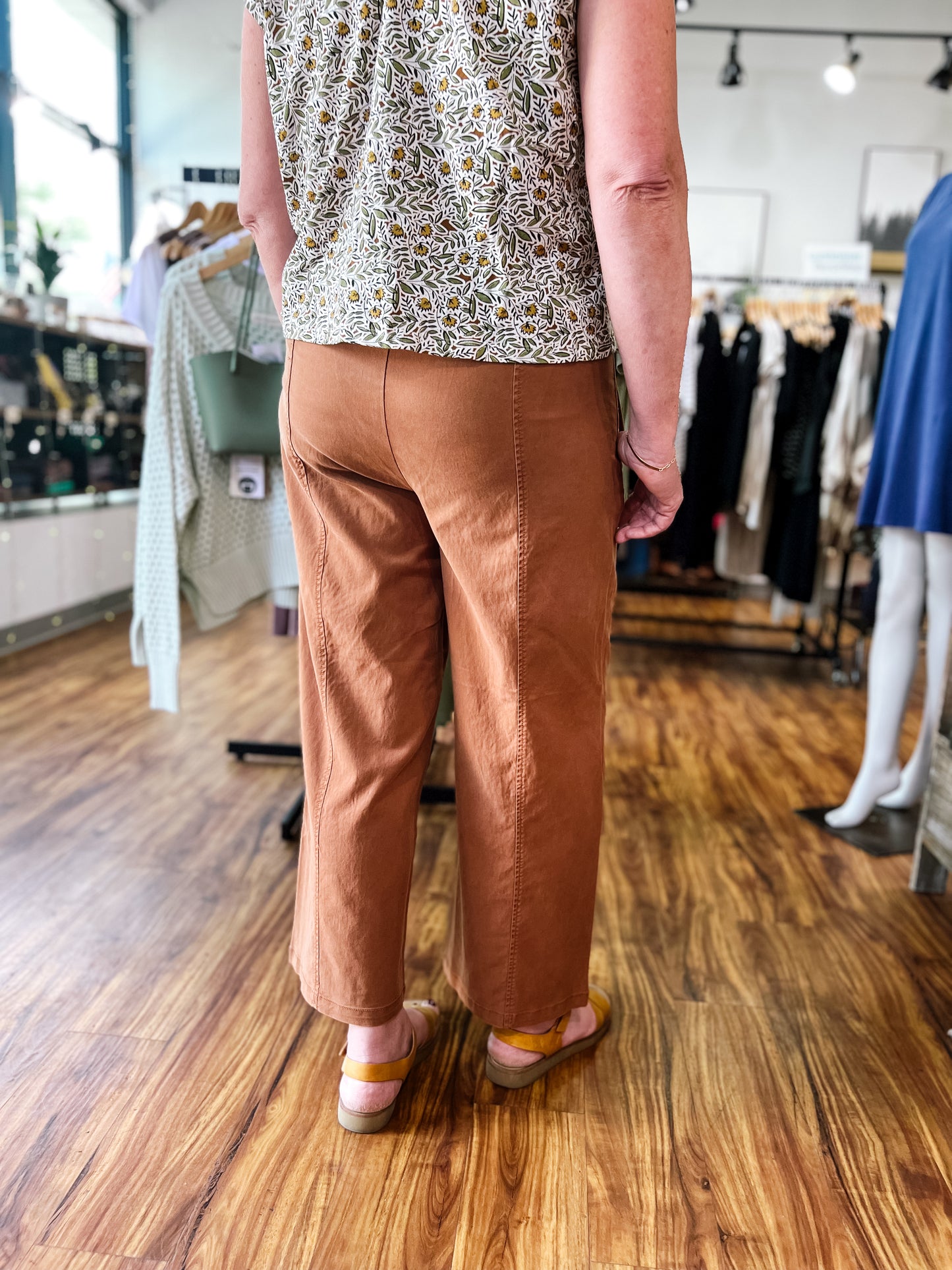 Mocha Brown Wide Leg Trouser Pant