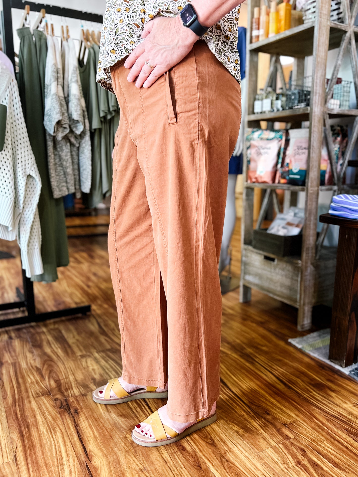 Mocha Brown Wide Leg Trouser Pant
