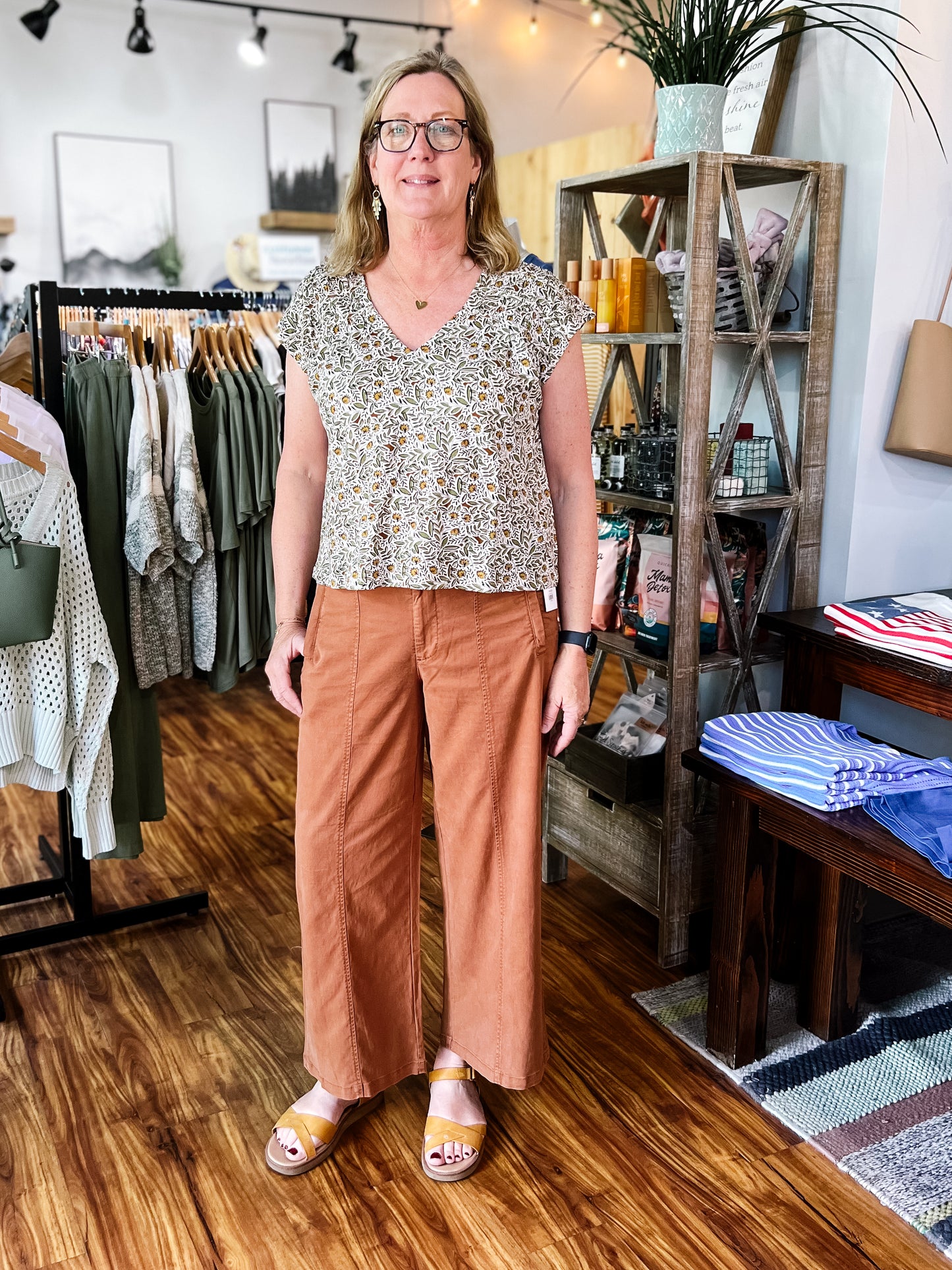 Mocha Brown Wide Leg Trouser Pant