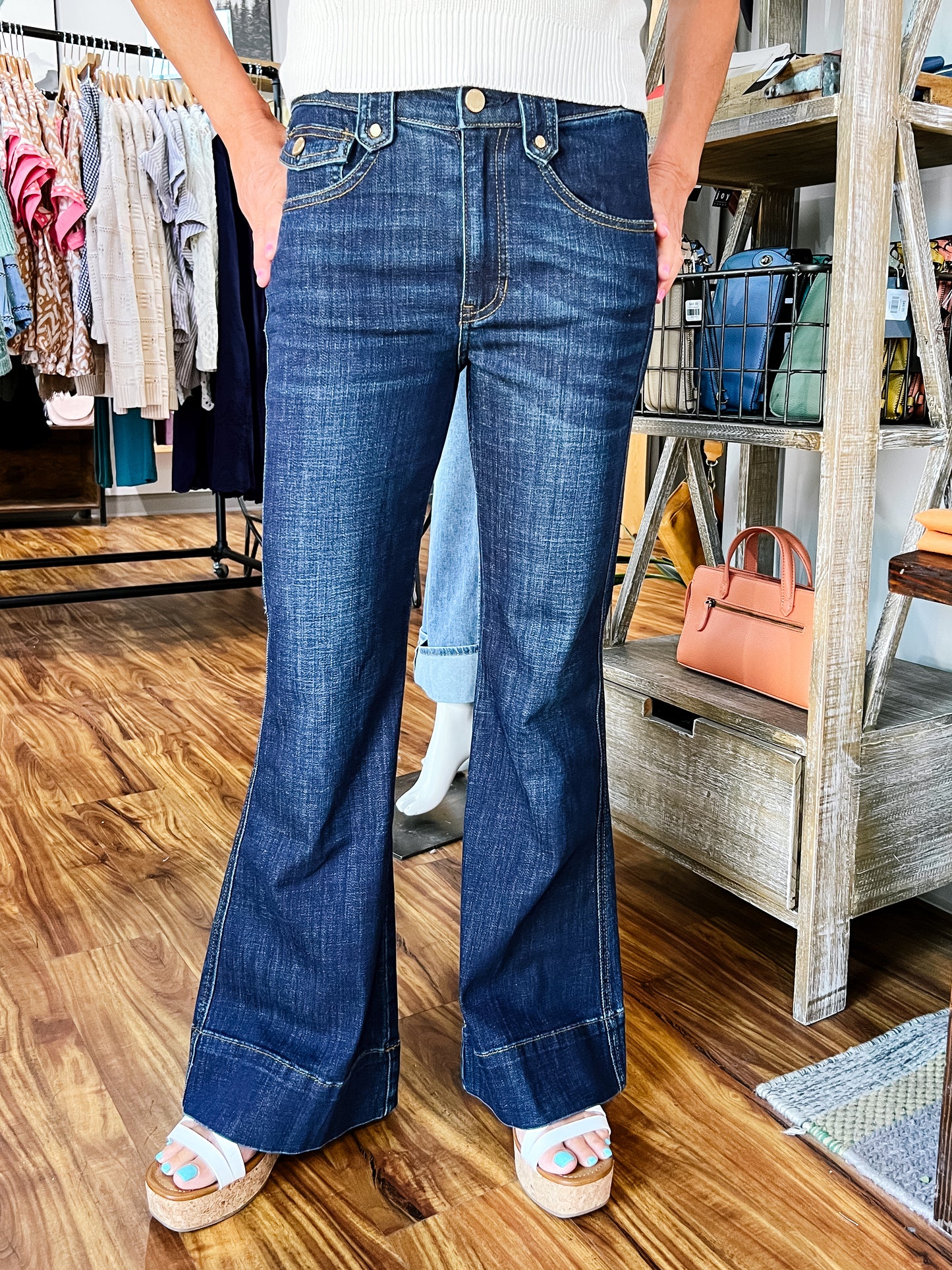 Duskwood Blue Hannah Outlaw Flare Jean