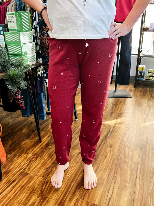 Maroon Horseshoe Lounge Pant