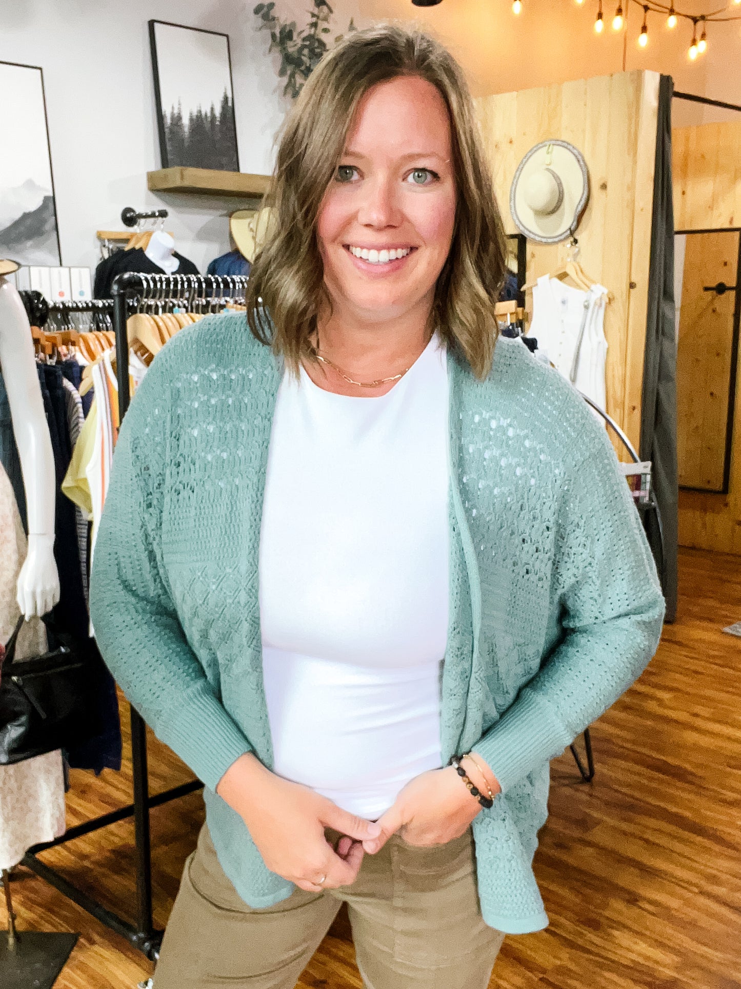 Jade Crochet Knit Cardigan