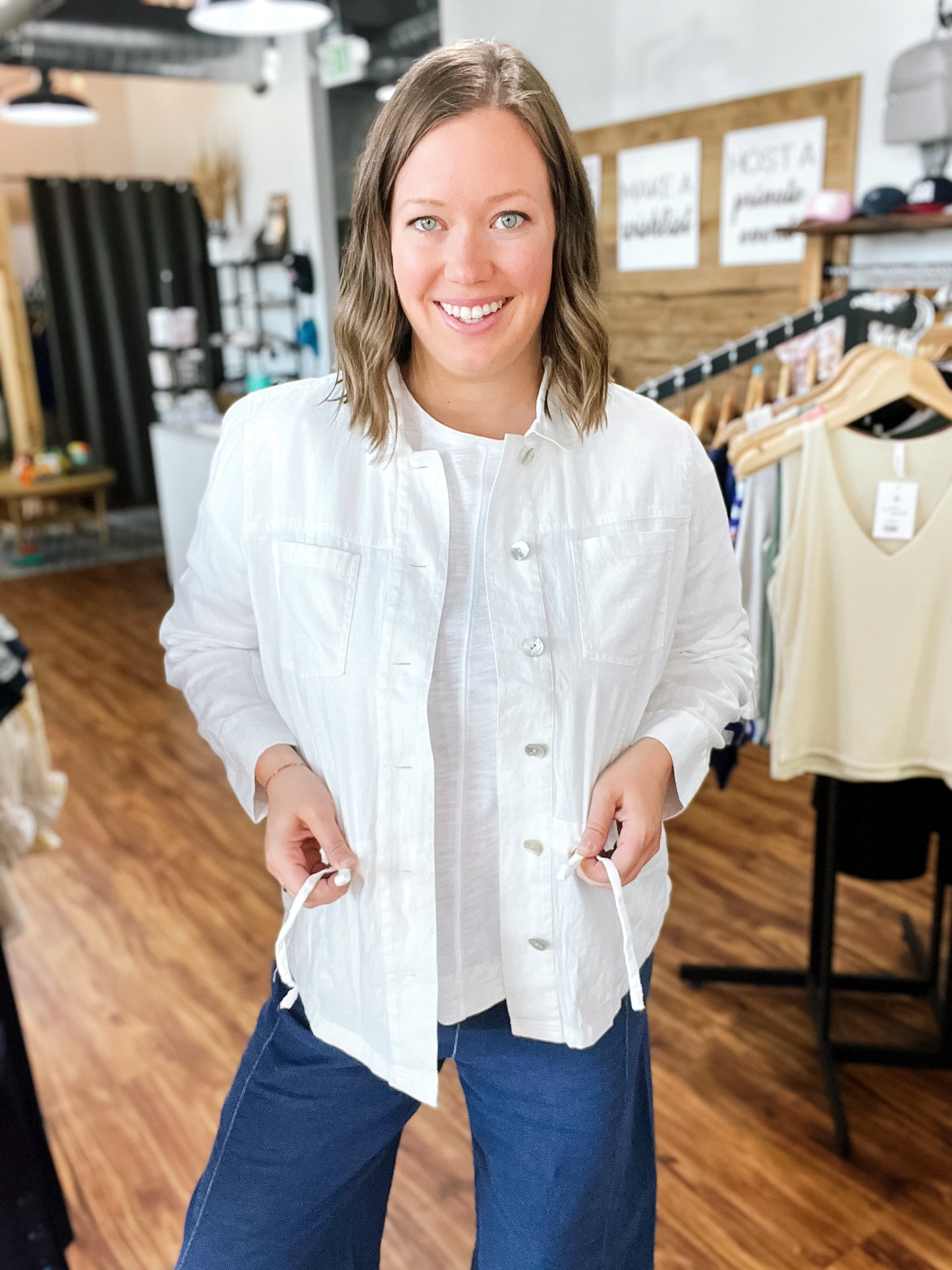 White Linen Jacket