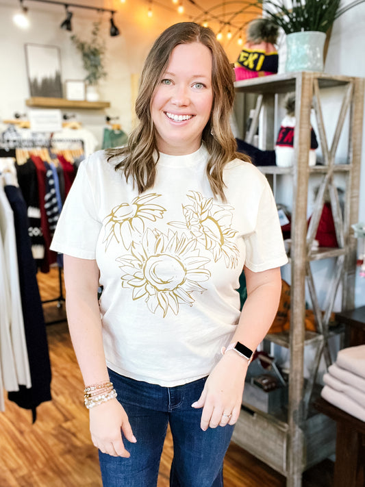 Ivory Sunflower Bouquet T-Shirt