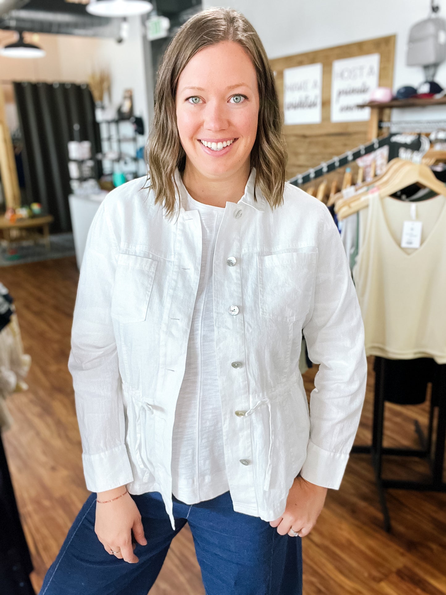 White Linen Jacket