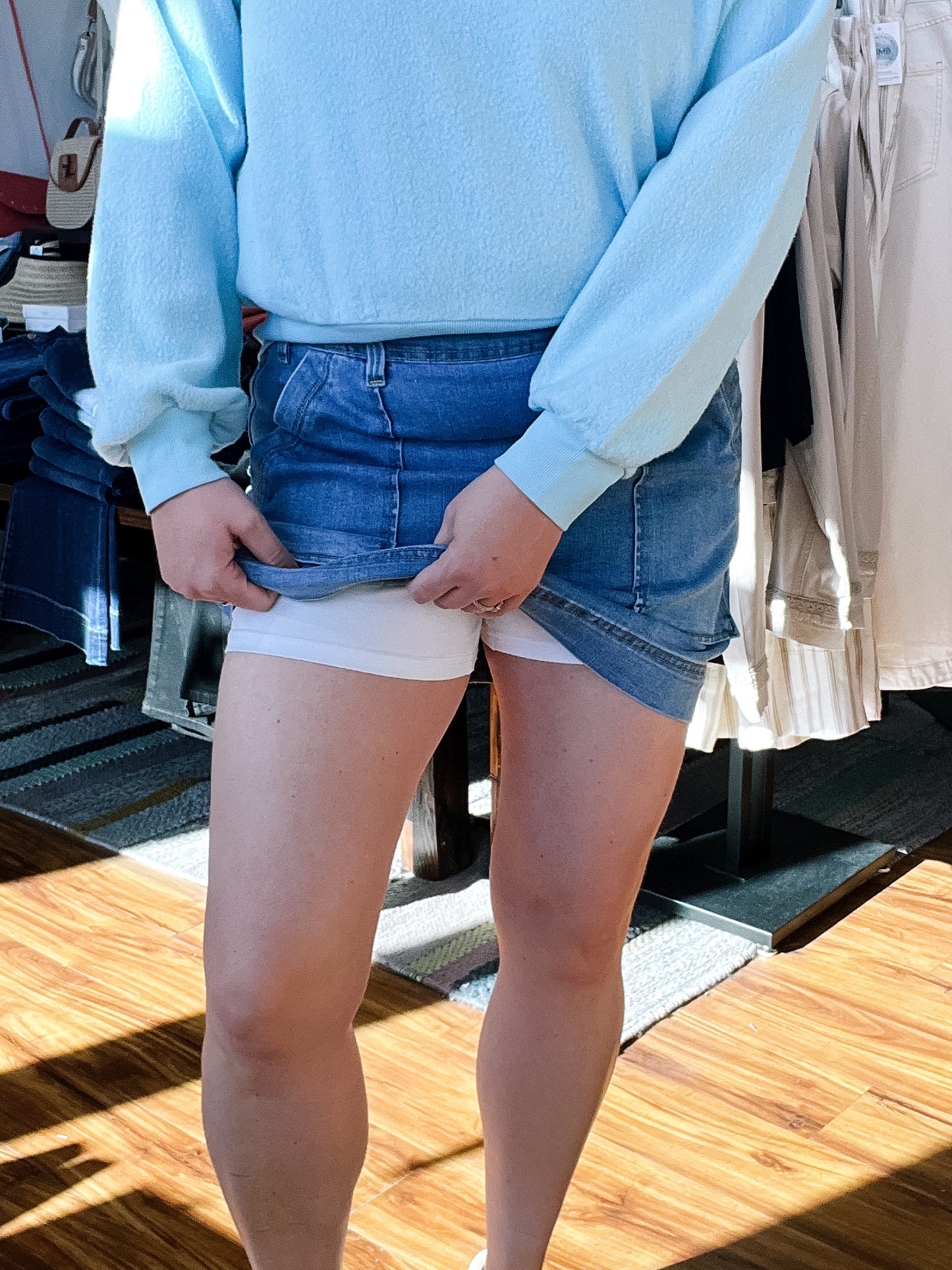 Denim Pull On Skort