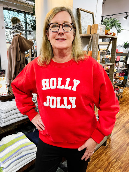 Red Holly Jolly Sweatshirt
