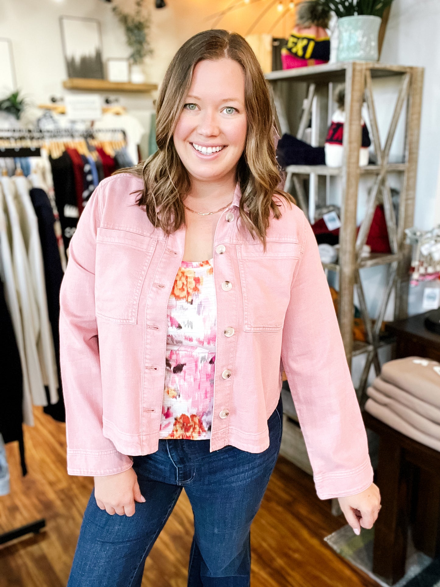 Rose Washed Denim Jacket