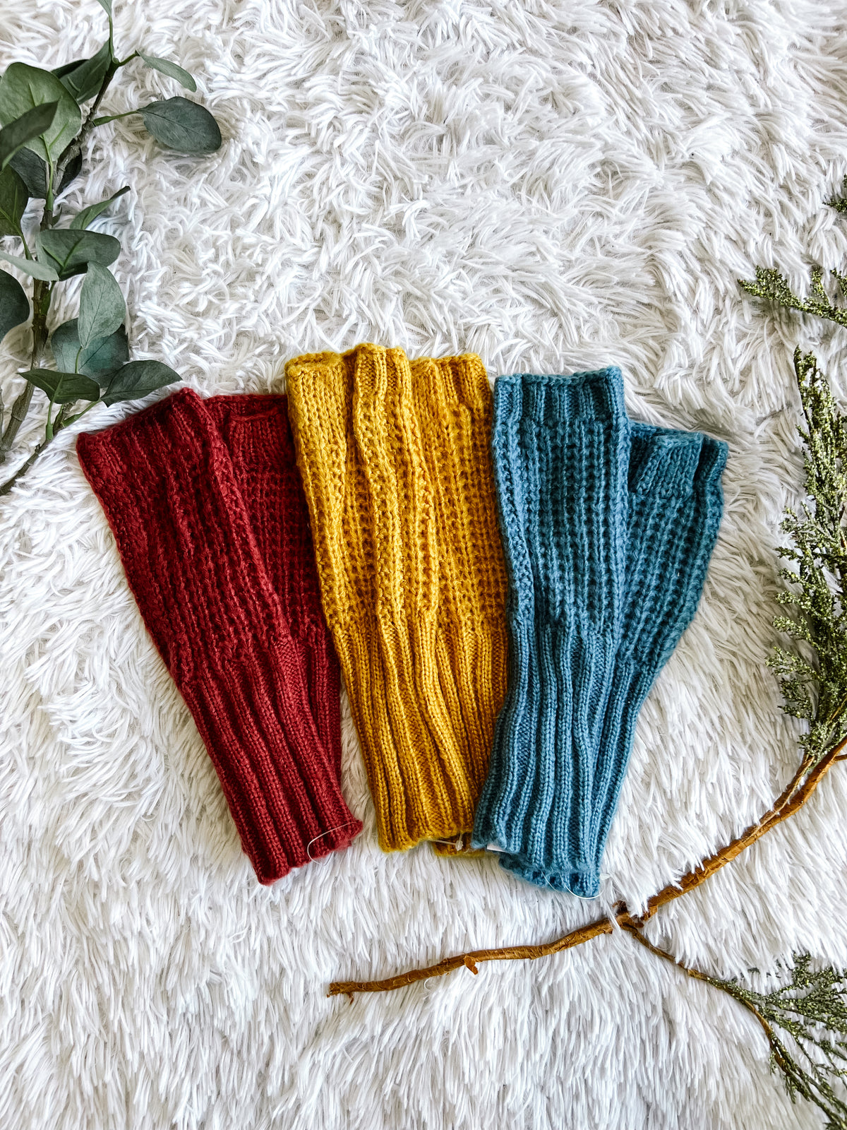 Mohair Hand Knit Fingerless Gloves