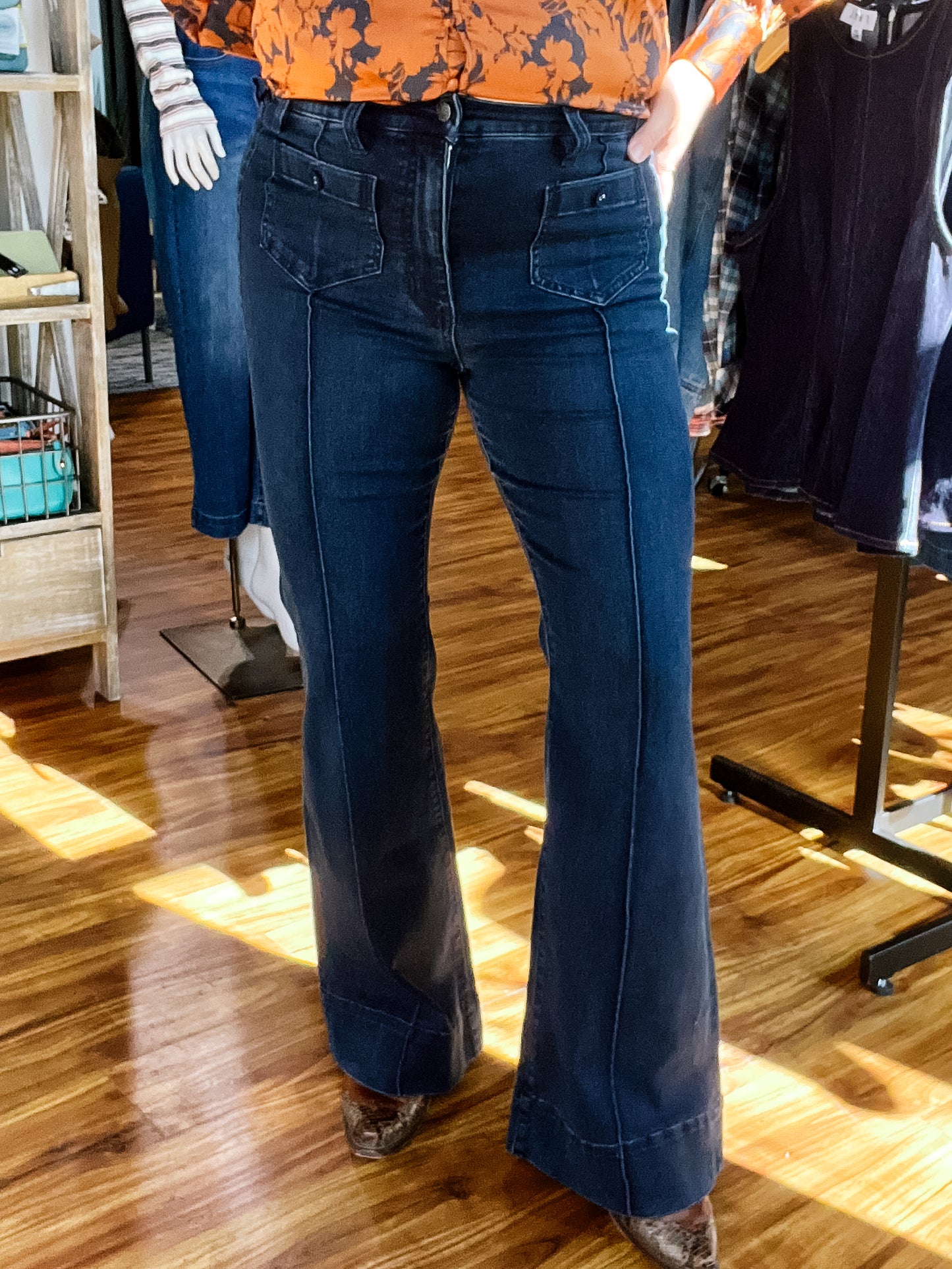 Hannah Raven Wing Hi Rise Flare Jean