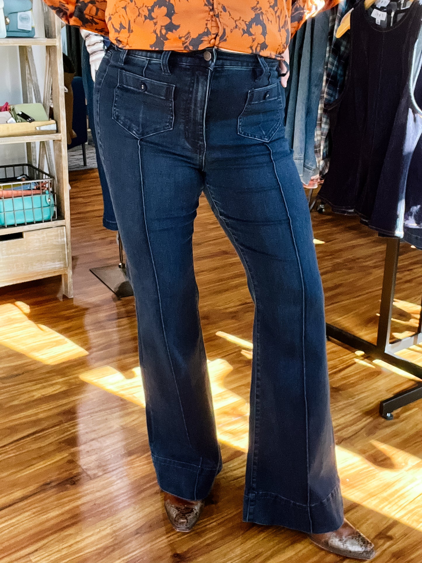 Hannah Raven Wing Hi Rise Flare Jean