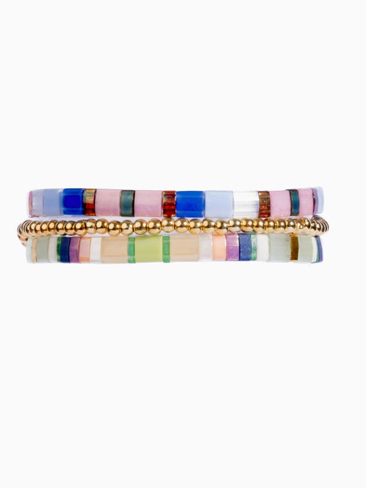 Purple & Blue Beaded Bracelet