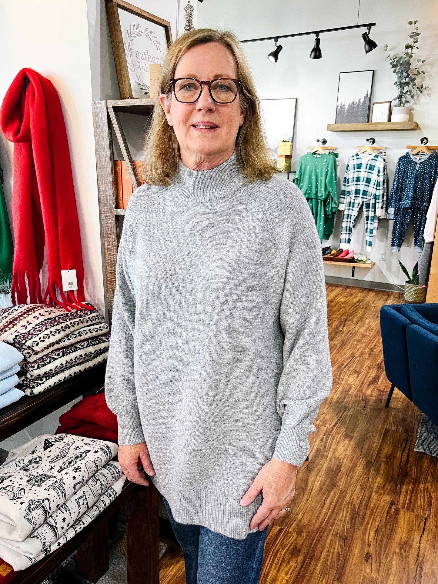 Heather Gray Tunic Sweater