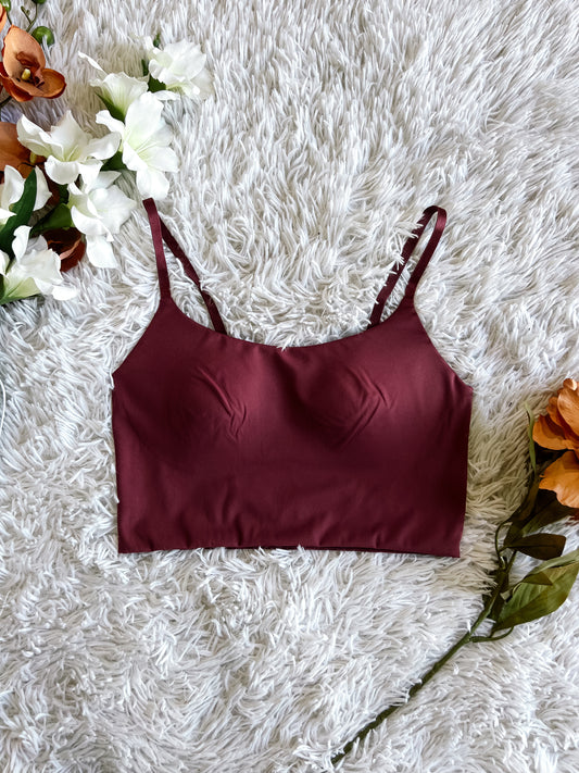 Wine Spandex Bralette