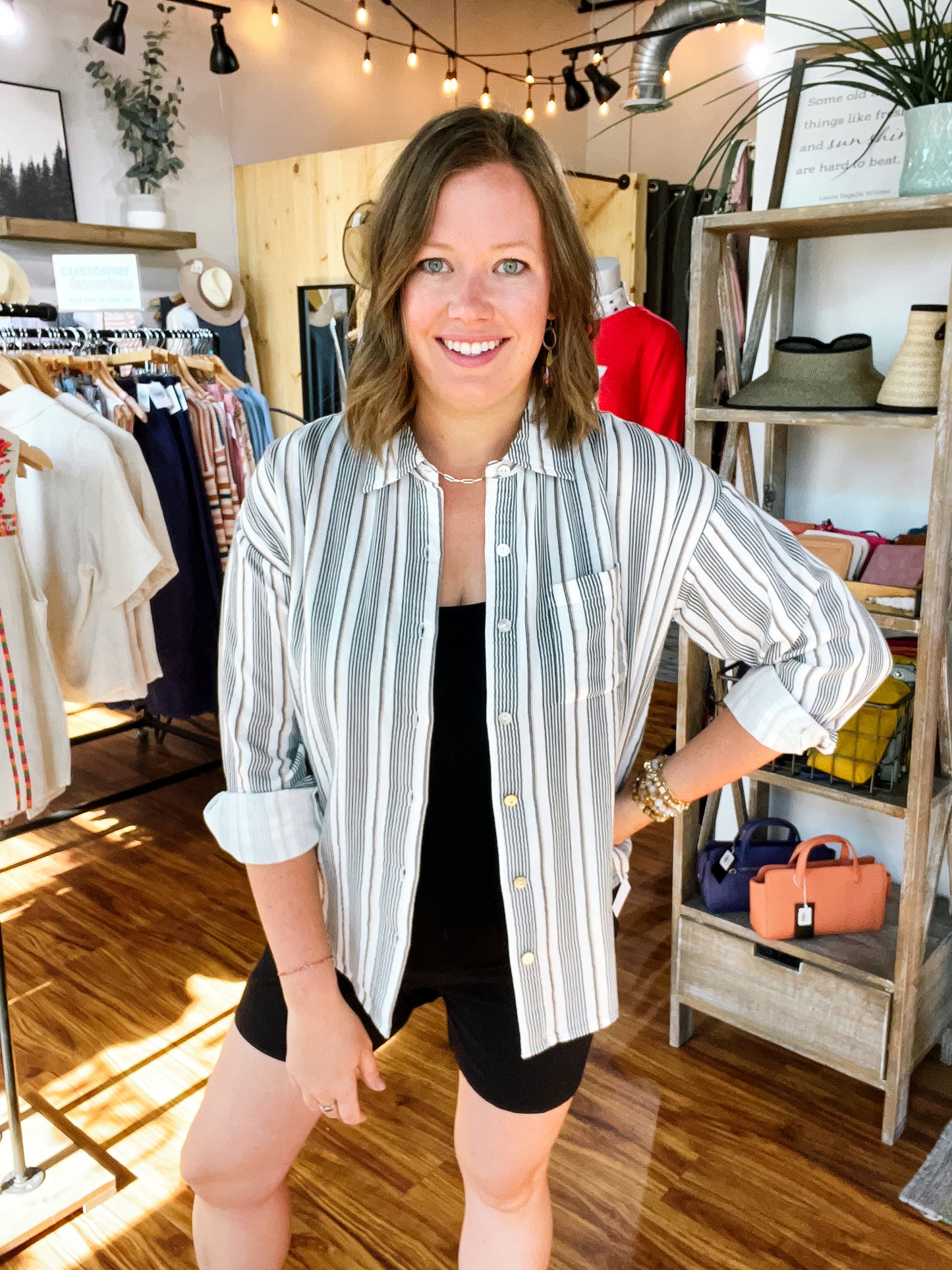 Black & Ivory Stripe Shirt