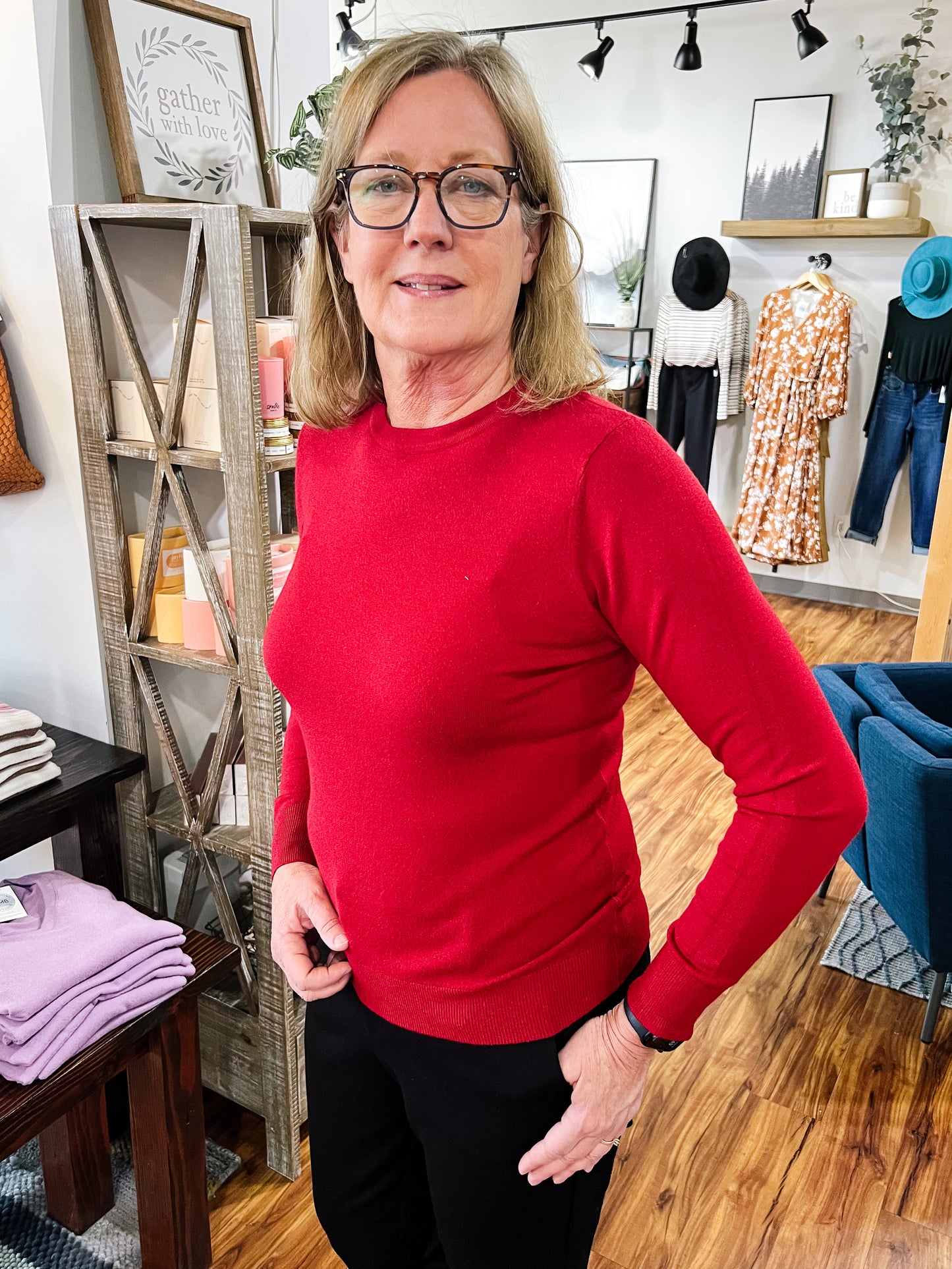 Red Long Sleeve Sweater