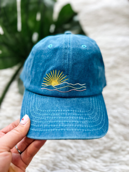 Teal Sunshine Baseball Cap