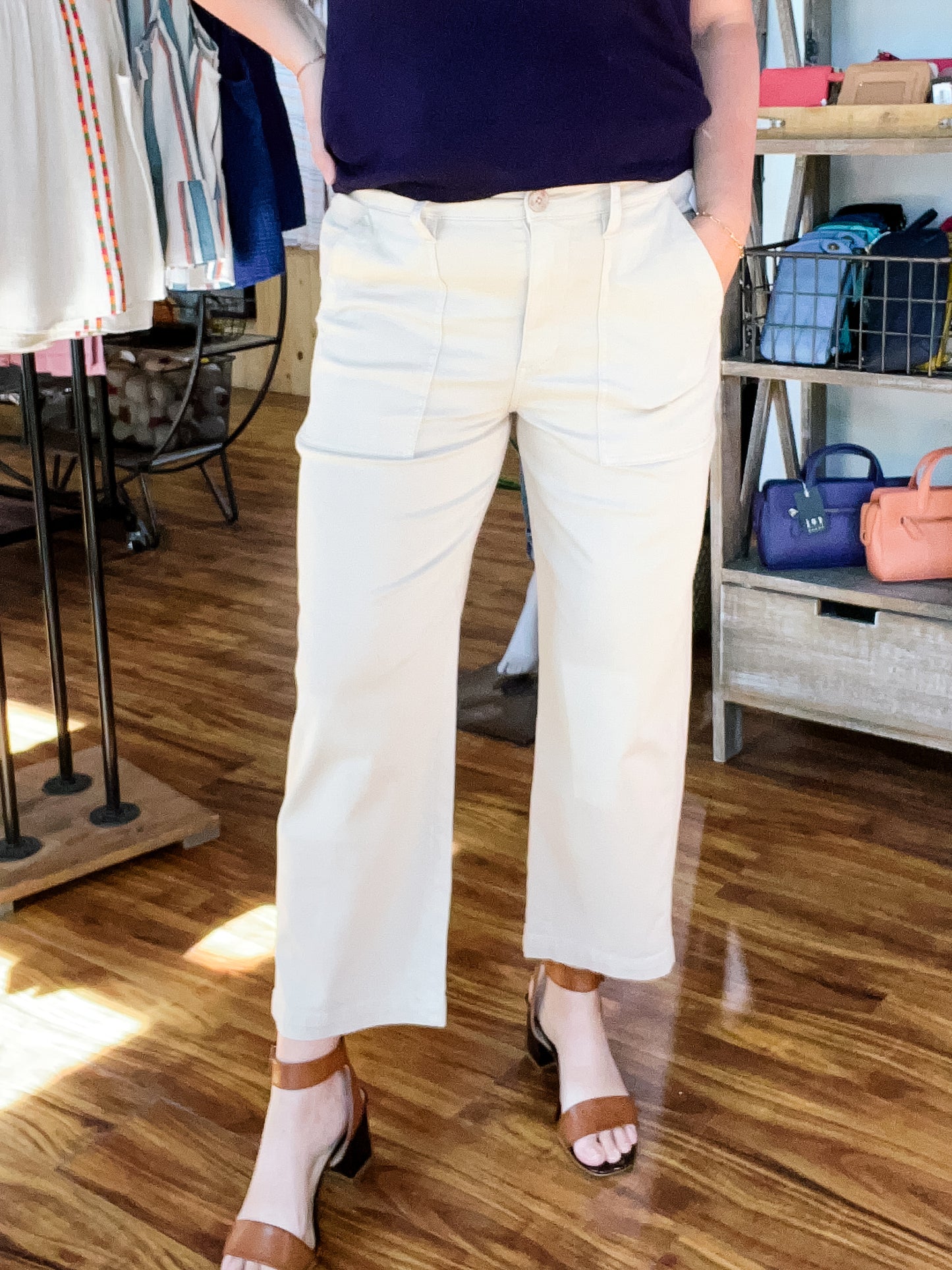 Utility Crop Patch Pocket Safari Sand Pant
