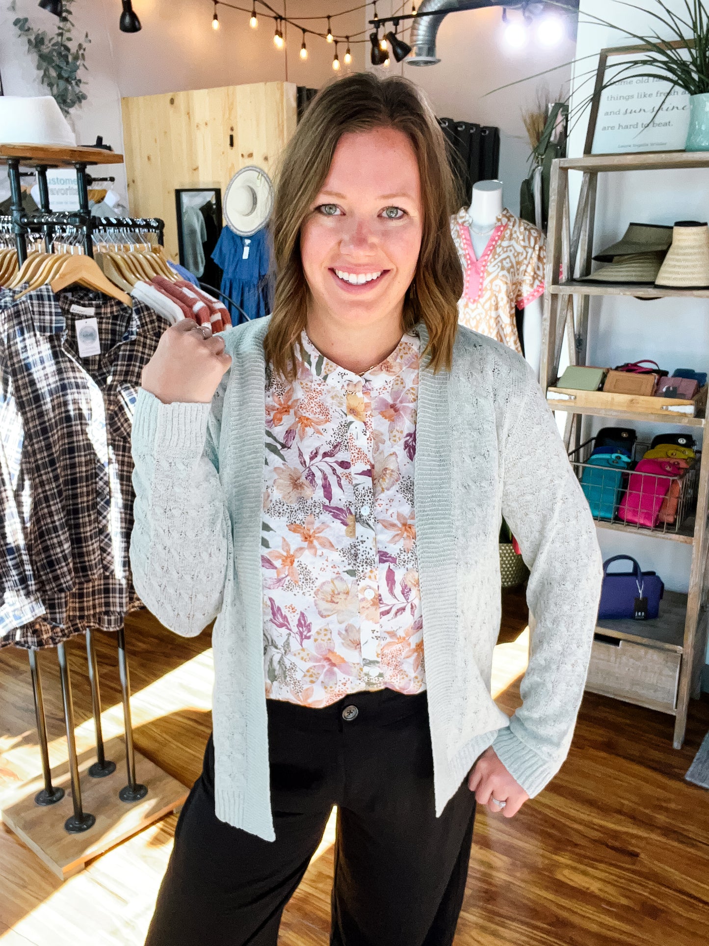Sage Green Lightweight Cardigan