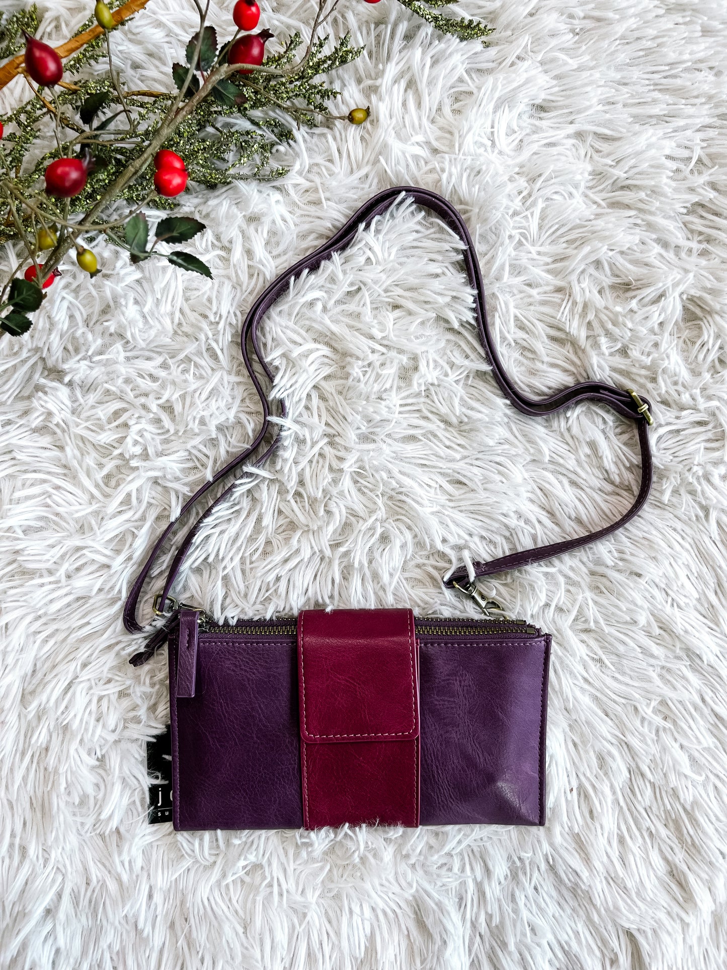 Color Block Wallet Crossbody Purse