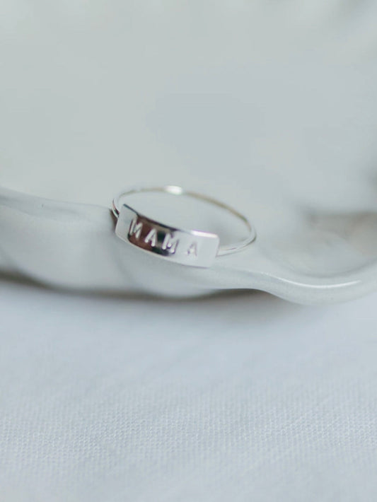 Silver Mama Bar Ring