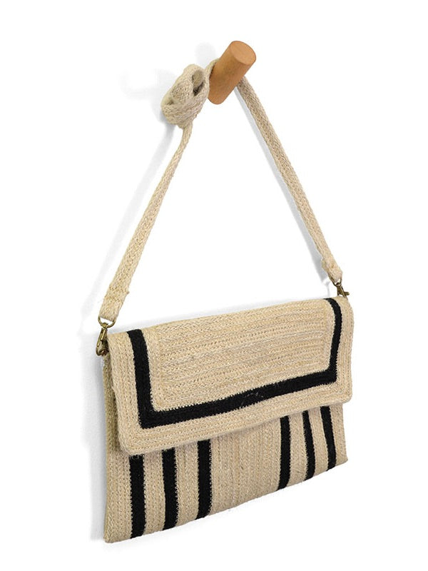 Nellie Jute Crossbody Purse