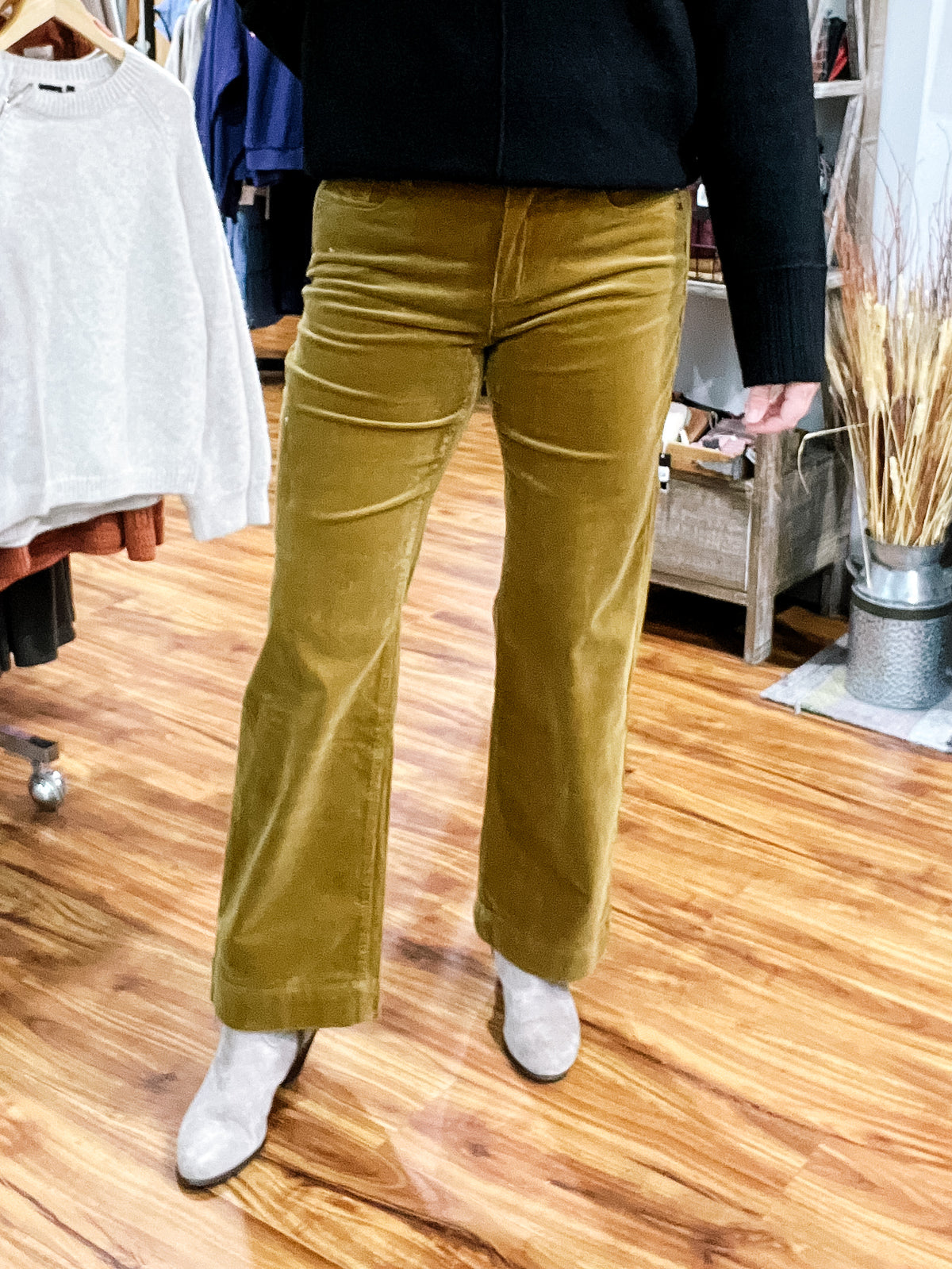 Gold Flare Pants