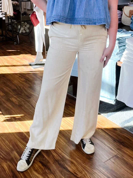 Butter Yellow Pull-On Pants