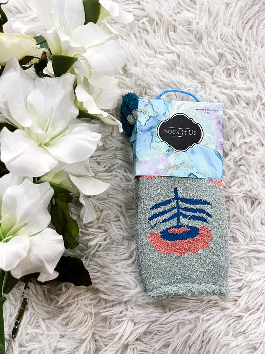 Hazel Blue/Sage Sock