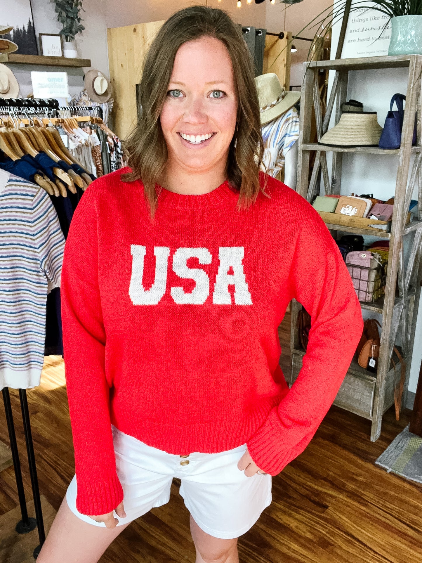Red USA Sweater