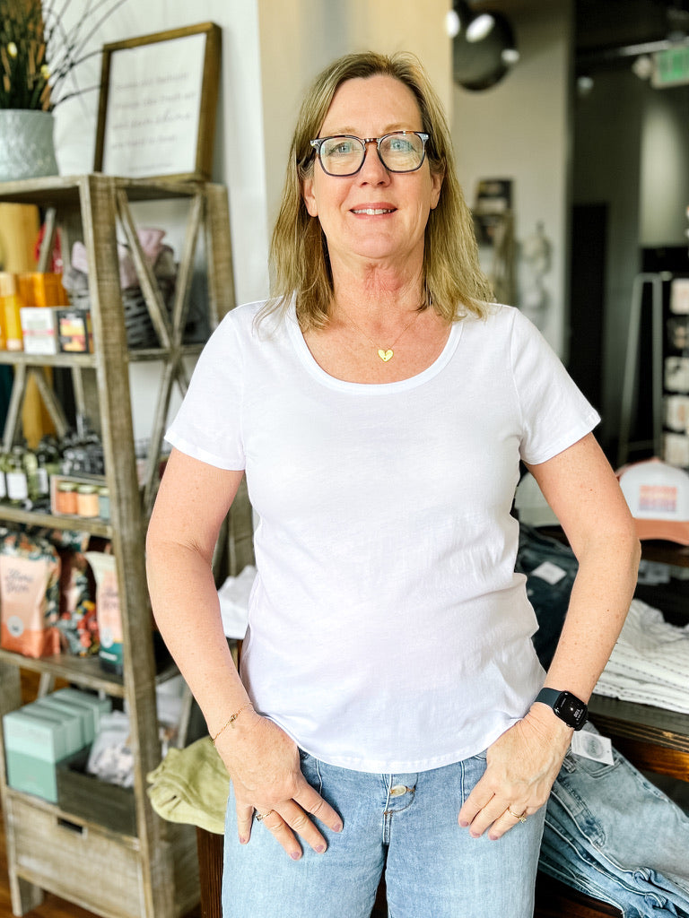 Scoop Neck Tee Shirt