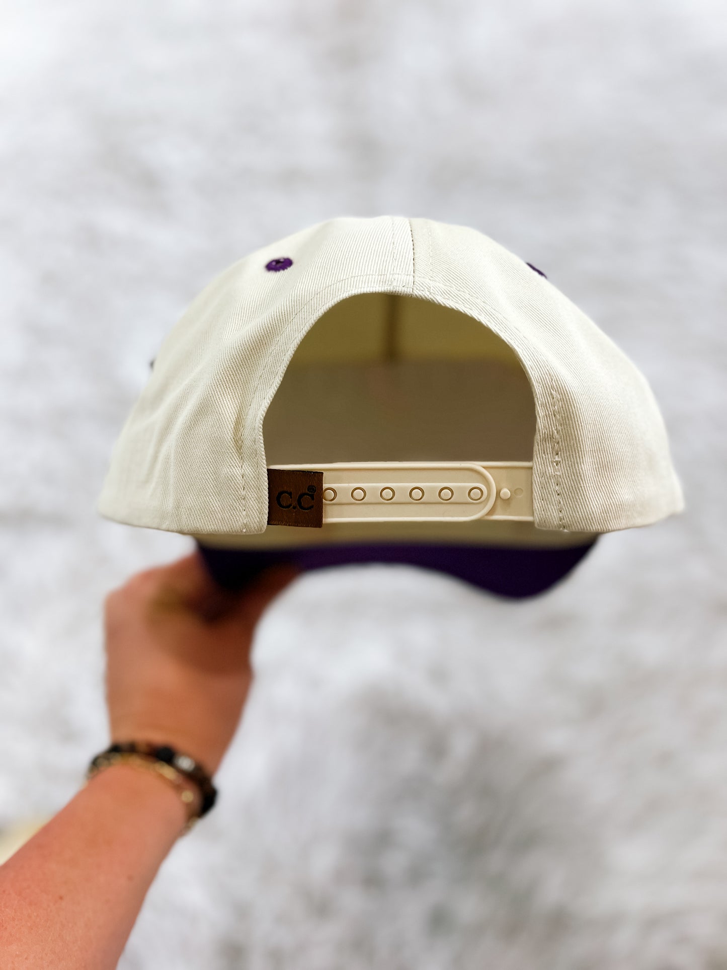 Ivory W/Purple Game Day Hat
