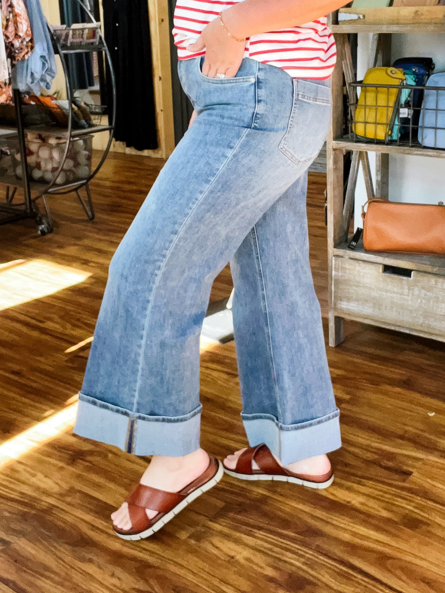 Brooke Palazzo Light Wash Jean