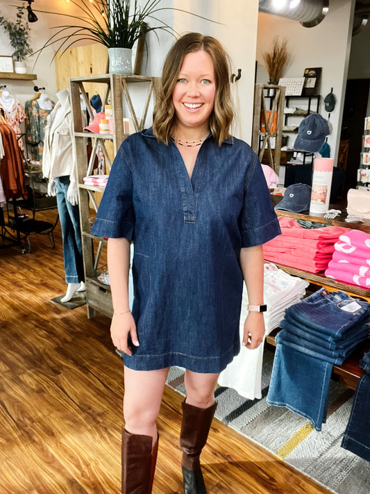 Denim Short Dress