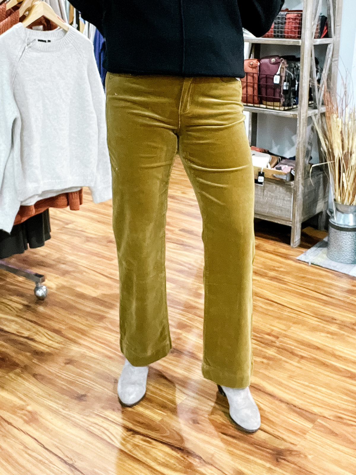 Gold Flare Pants