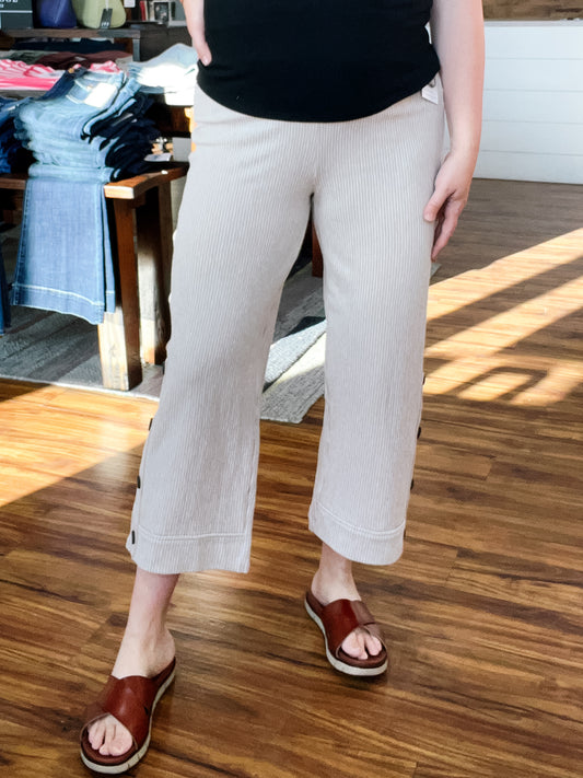 Brown Stripe Pull-on Pants