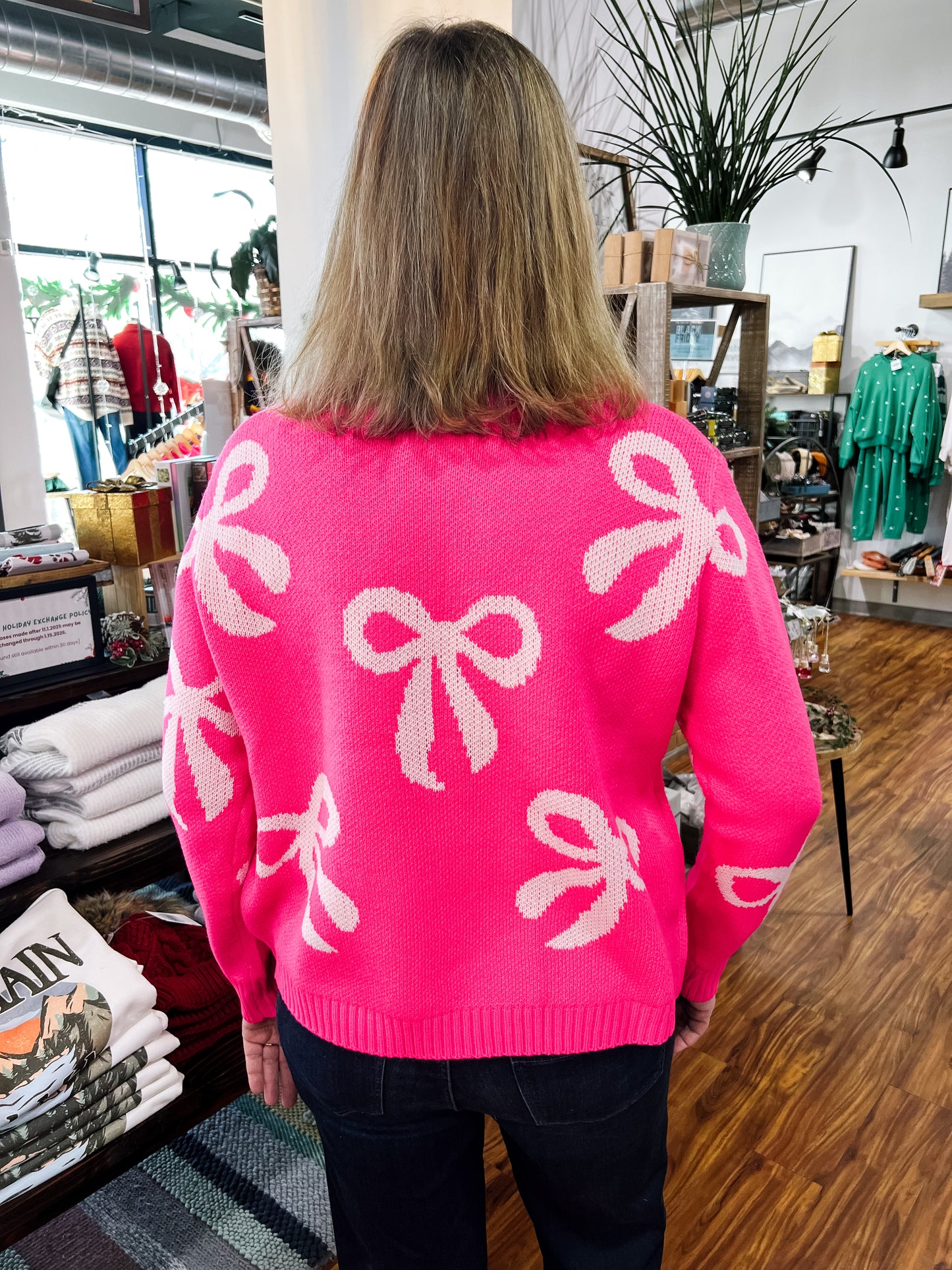 Pink Bow Sweater