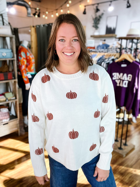Cream Pumpkin Sweater