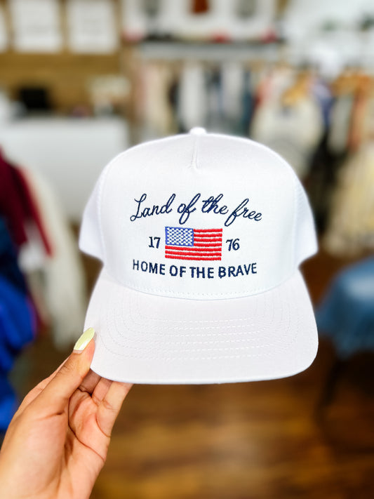 White Land Of The Free Hat