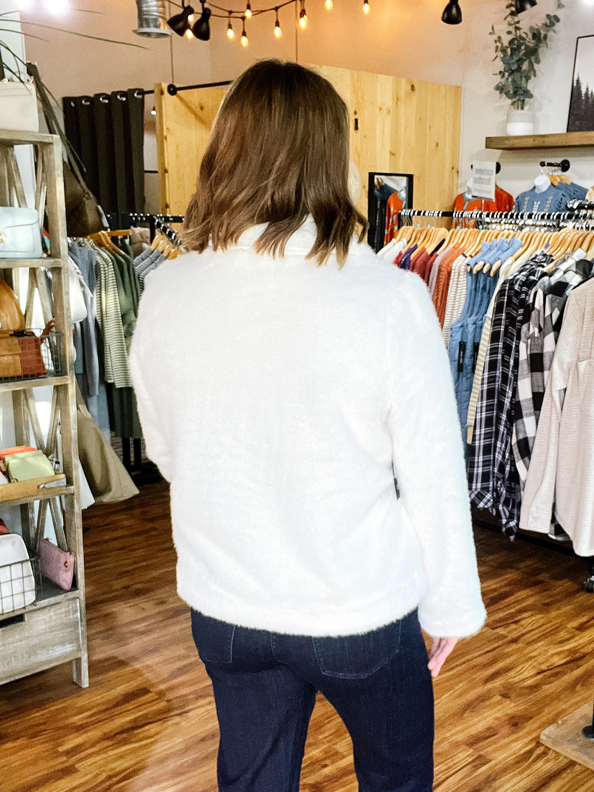White Faux Fur Jacket