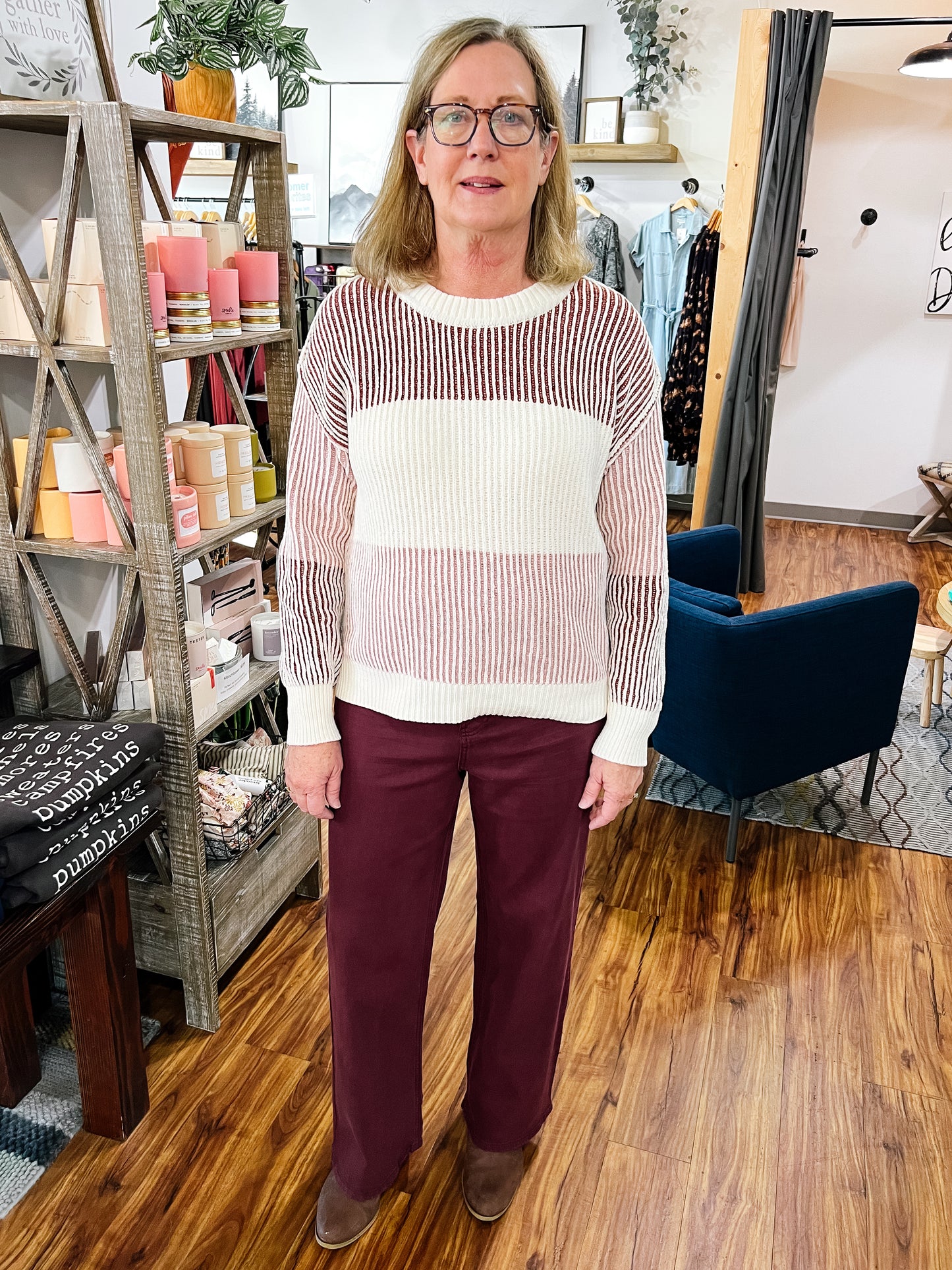 Brooke Plum Wide Leg Pants