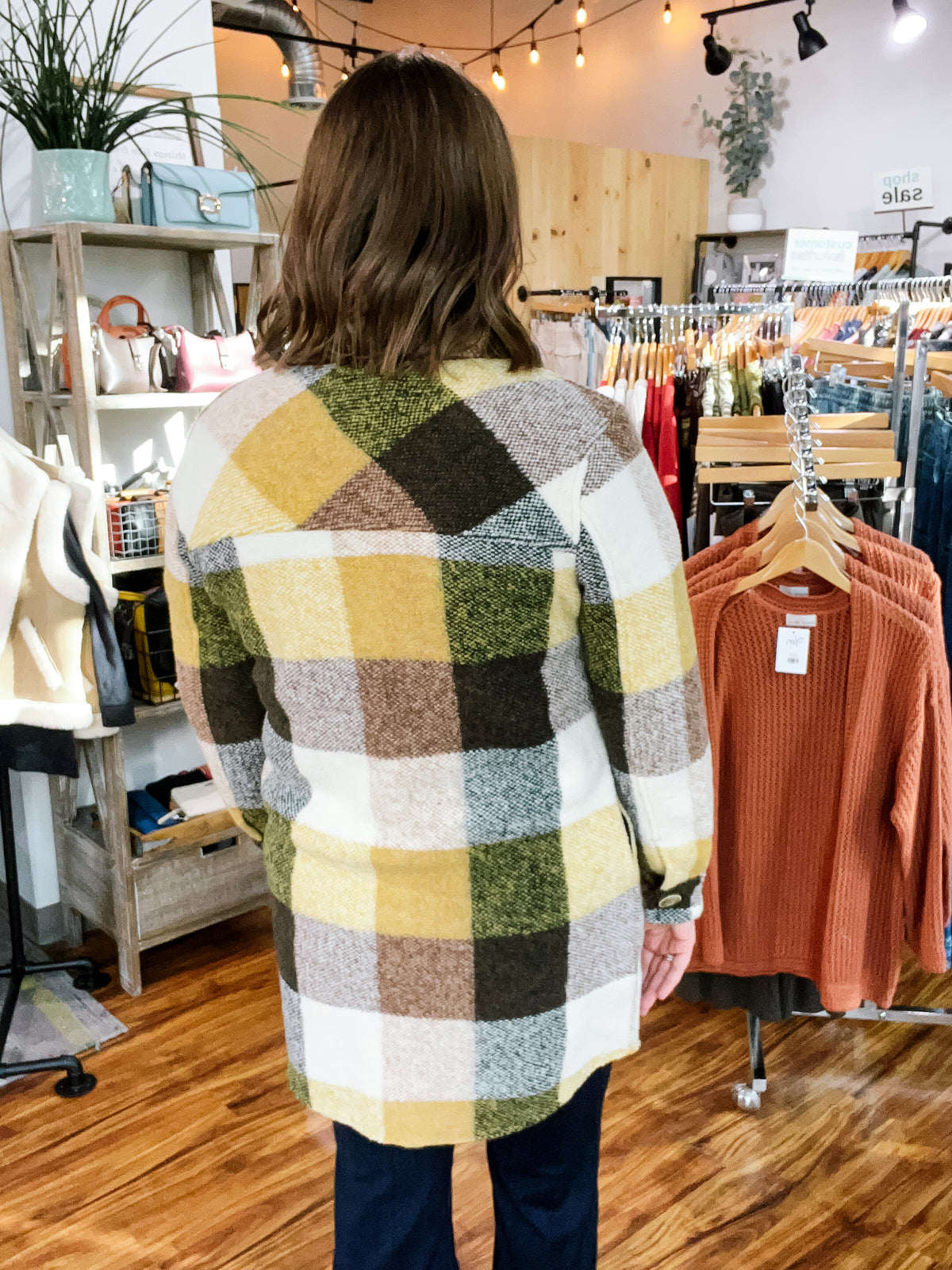 Yellow Plaid Coat