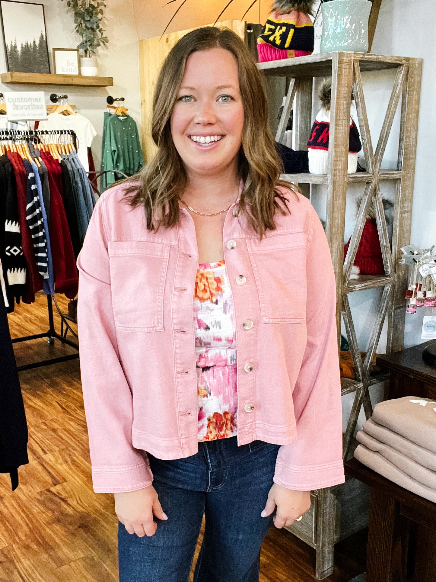 Rose Washed Denim Jacket