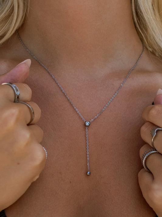 Silver Elixir Y Necklace