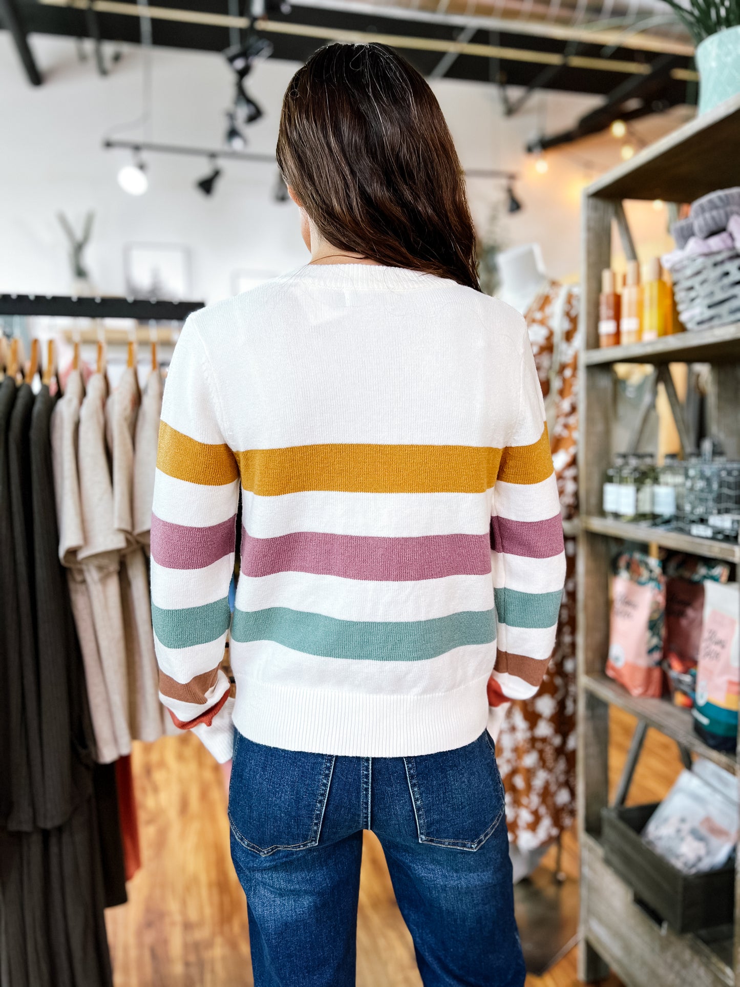 Mustard Multi Stripe Sweater