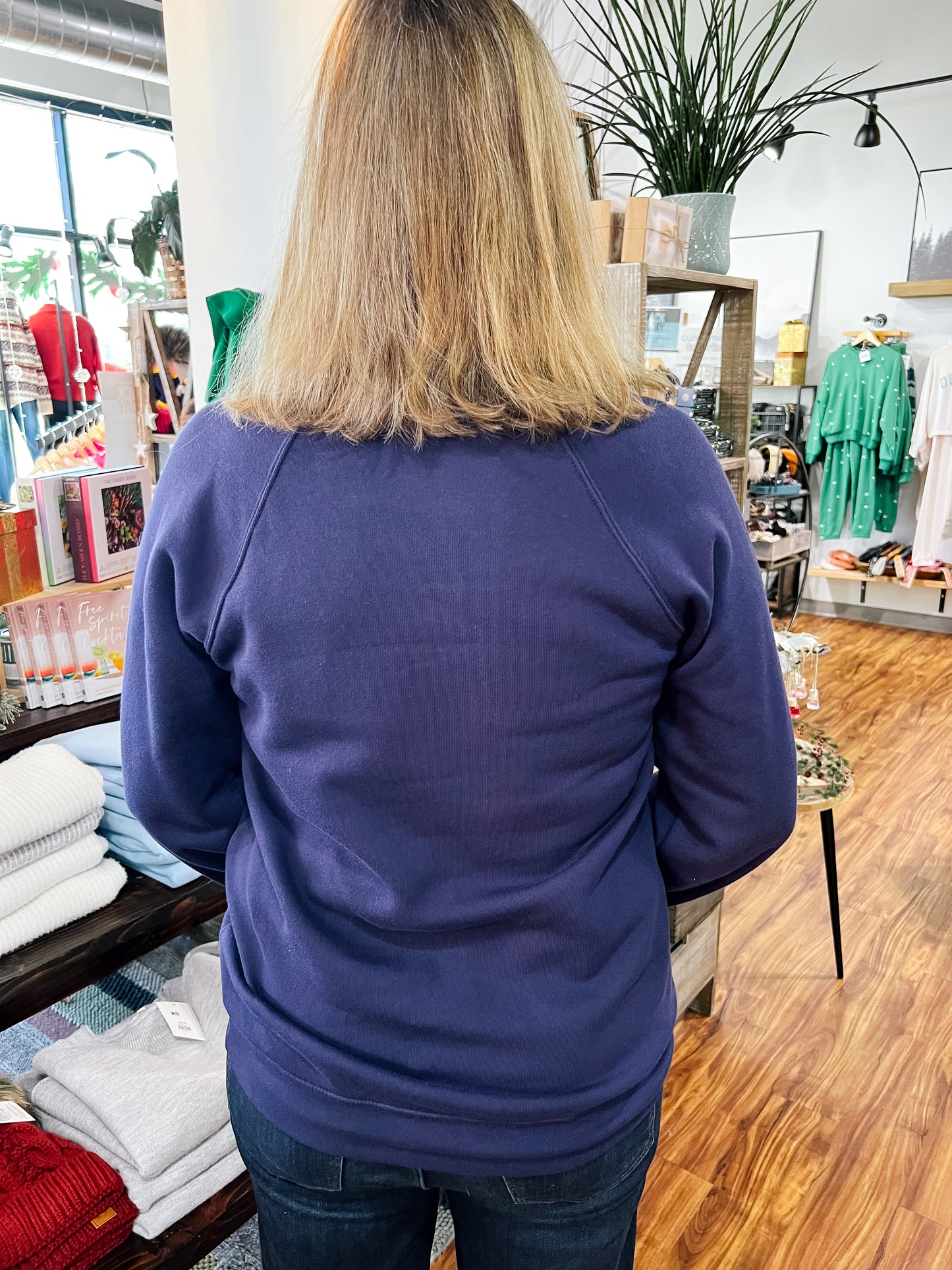 Navy Winter Time Sweatshirt