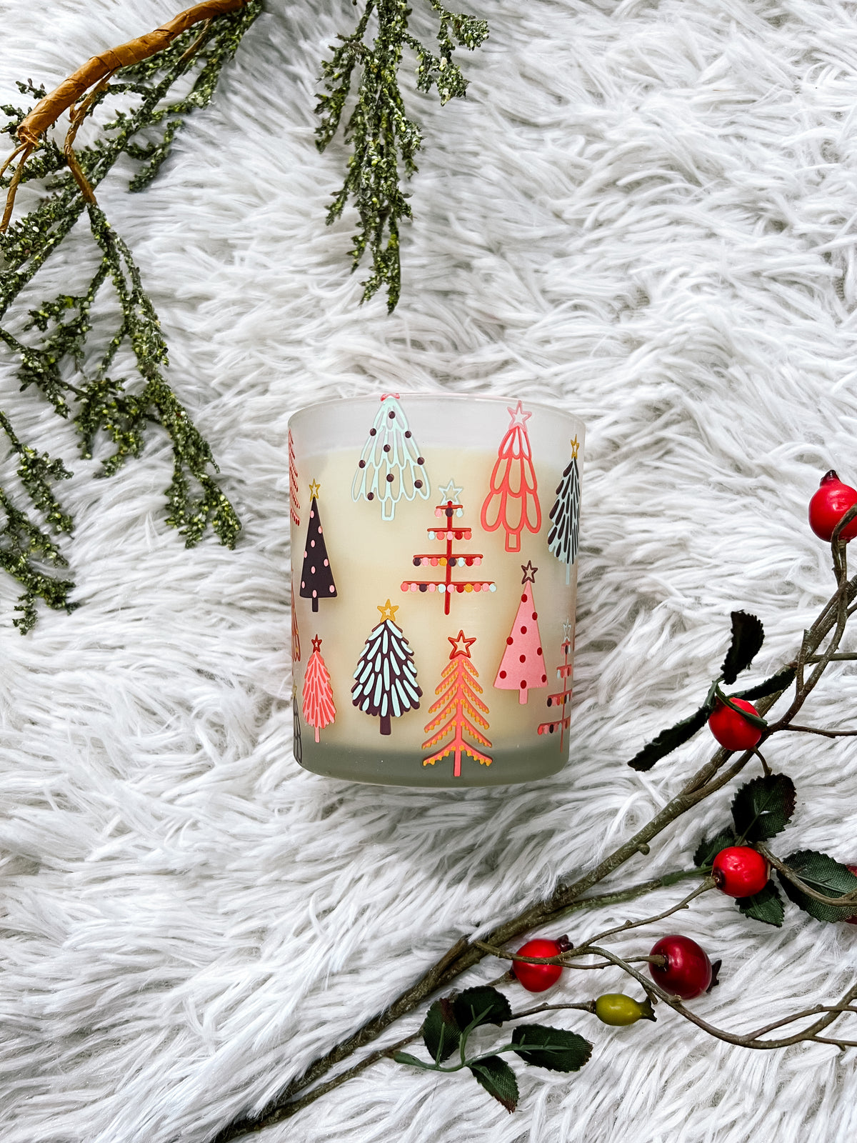 Colorful Tree Candle