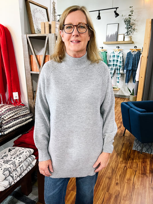 Heather Gray Tunic Sweater