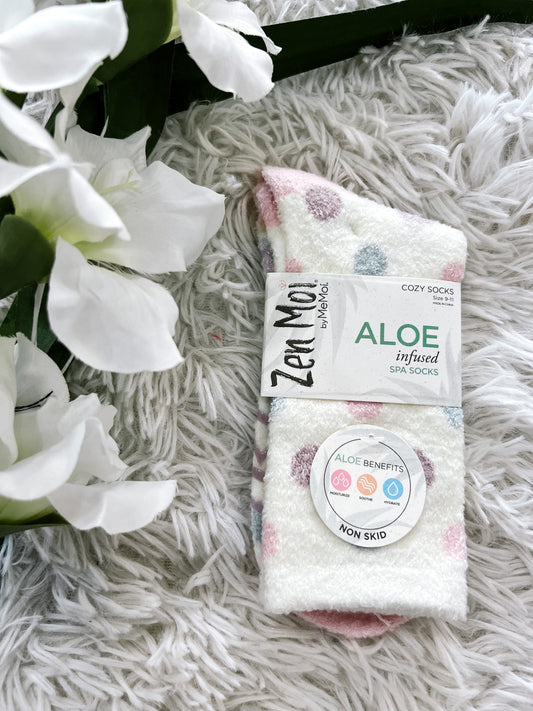 Polka Dot Non Skid Crew Sock