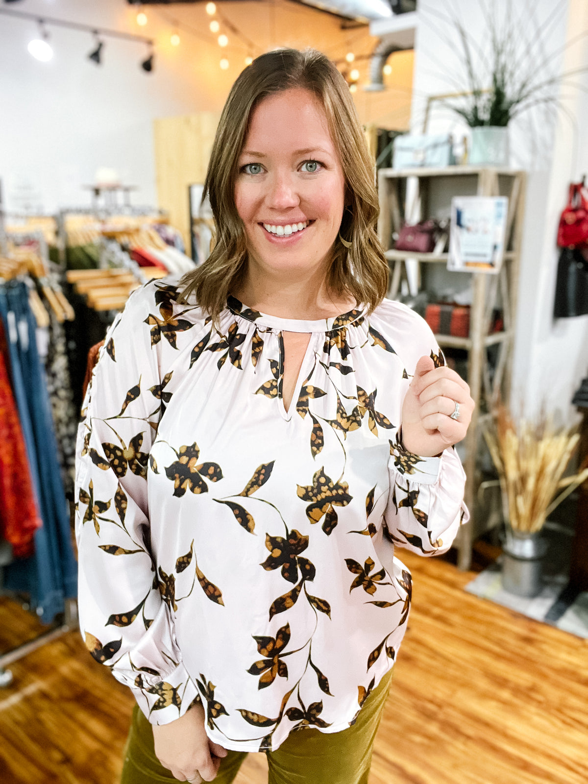 Chantilly Long Sleeve Woven Blouse